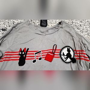 Kiki's Delivery Service Long Sleeve Tee. Large. Grey. Cotton/Rayon blend.